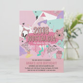2016 ノスタルジックお誕生日おめでとうカード 招待状 (スタンド正面)