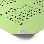 2016 年壁掛けカレンダー教室の規則ポスター ポスター (角)