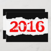 2016 (引き裂かれた紙) 招待状 (正面/裏面)