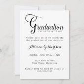 2016 書道 卒業写真 パーティー 招待状 (裏面)