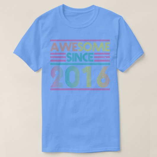 2016 素晴らし年の2016おもしろい誕生日以カラフル来 Tシャツ (デザイン正面)
