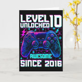 2016 10誕生日以素晴らし降のレベル10のロック解除 カード (黄色い花)