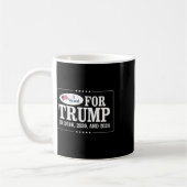 2016 2020と2024でトランプに投票 コーヒーマグカップ (左)