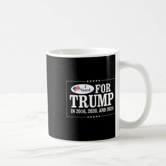 2016 2020と2024でトランプに投票 コーヒーマグカップ (右)