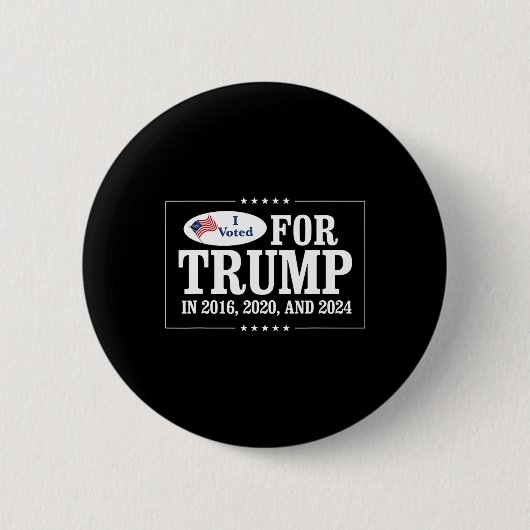 2016 2020と2024でトランプに投票 缶バッジ (正面)