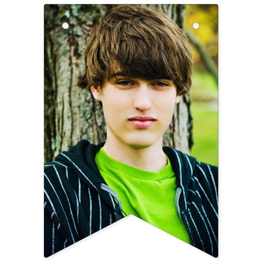 2016 6つの写真の素朴な木製の白い文字のクラス バンティングフラッグ (第1の旗)