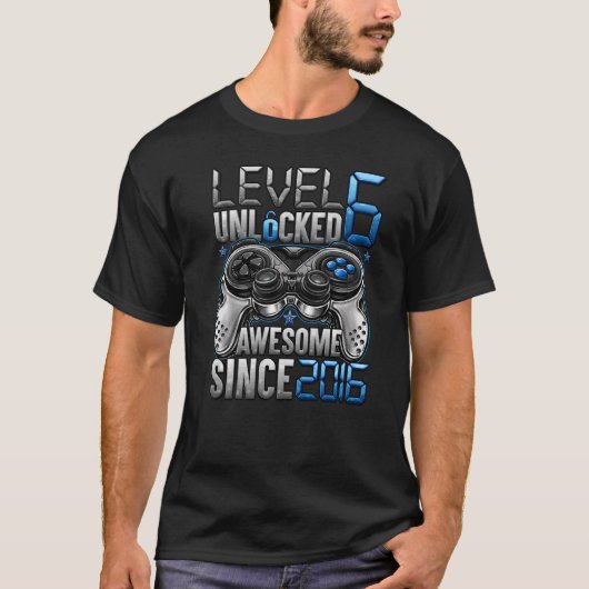 2016 6誕生日以素晴らし降のレベル6のロック解除 Tシャツ (正面)
