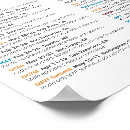 2016 K-12 Edtech Conferencesポスター ポスター (角)