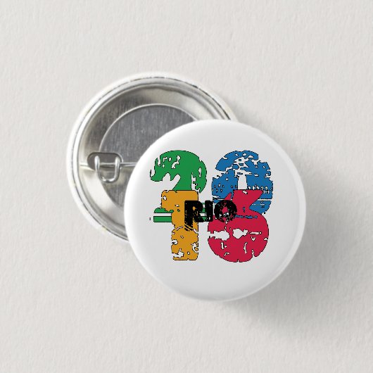 2016 rio de janeiro brasil olimpiadas 缶バッジ (正面&裏面)