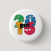 2016 rio de janeiro brasil olimpiadas 缶バッジ (正面)