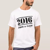 2016: Sober & Clean （12ステップドラッグ&アルコールフリー） Tシャツ (正面)