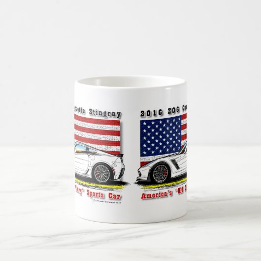 2016 Z06コルベットのクーペのコーヒー・マグ コーヒーマグカップ (中央)
