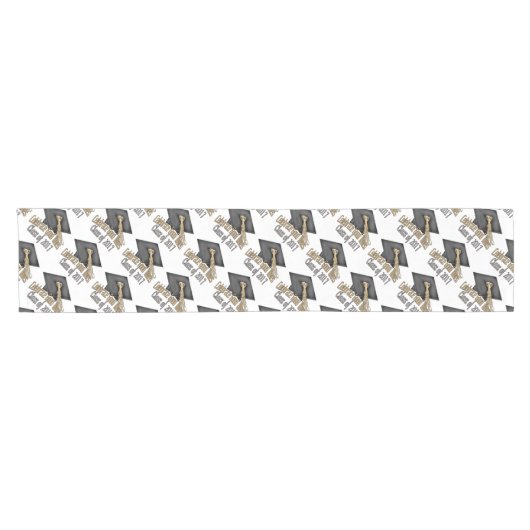 2017のクラスはよい時の卒業のギフトを祝います ショートテーブルランナー (横)