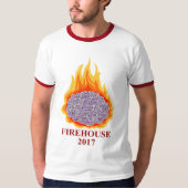 2017の燃えるような頭脳の人の信号器のティー Tシャツ (正面)