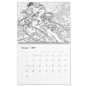 2017への2016年線画のカレンダー カレンダー (2月 2027)