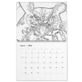 2017への2016年線画のカレンダー カレンダー (3月 2026)