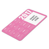 2017カスタムフォトカレンダー磁石 – ライトピンク マグネット (左側)