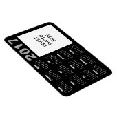 2017カスタムフォトカレンダー磁石 – 黒 マグネット (右側)