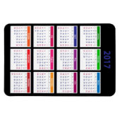 2017カラーカレンダーのカスタマイズ可能(大) マグネット (横)