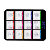 2017カラーカレンダーのカスタマイズ マグネット (横)