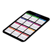 2017カラーカレンダーのカスタマイズ マグネット (左側)