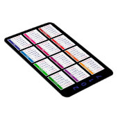 2017カラーカレンダー大きな水平にカスタマイズ可能 マグネット (右側)