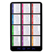 2017カラーカレンダー大きな水平にカスタマイズ可能 マグネット (縦)