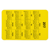 2017カレンダーカスタマイズ可能な黒（大） マグネット (横)