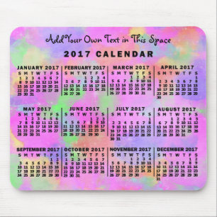 2017カレンダー（新しいバージョンの説明を参照） マウスパッド