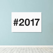2017ハッシュタグ8誕生日記念日 キャンバスプリント (インサイチュ (ウッドフロア))