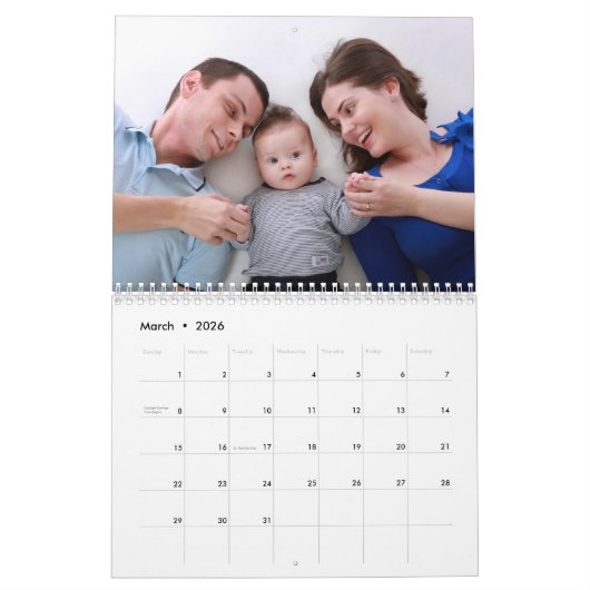 2017パーソナライズされた年家族暦 カレンダー (3月 2026)