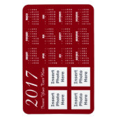 2017フォトカレンダー磁石テンプレート マグネット (縦)