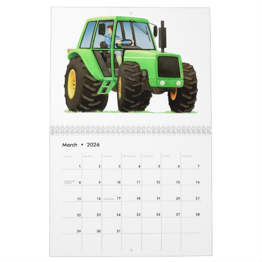 2017人の子供のカスタムな建築のトラックのカレンダー カレンダー (3月 2026)