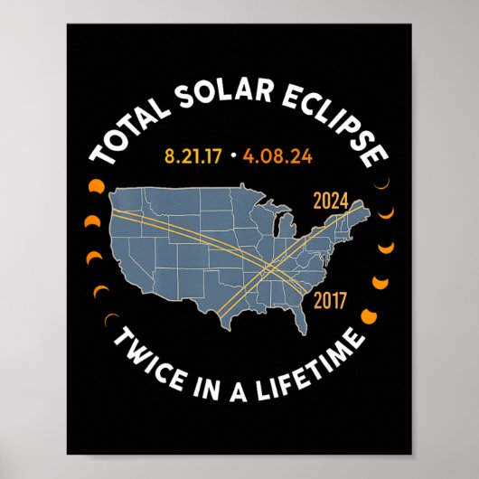 2017太陽の年のEclipse 2024の合計 ポスター (正面)
