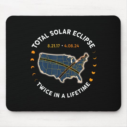 2017太陽の年のEclipse 2024の合計 マウスパッド (正面)