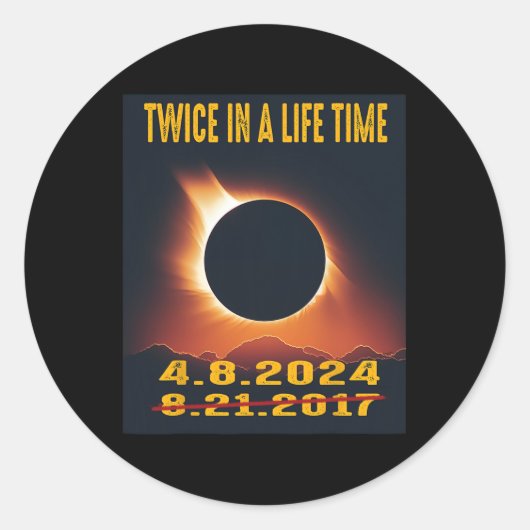 2017太陽の年のEclipse 2024の合計 ラウンドシール (正面)