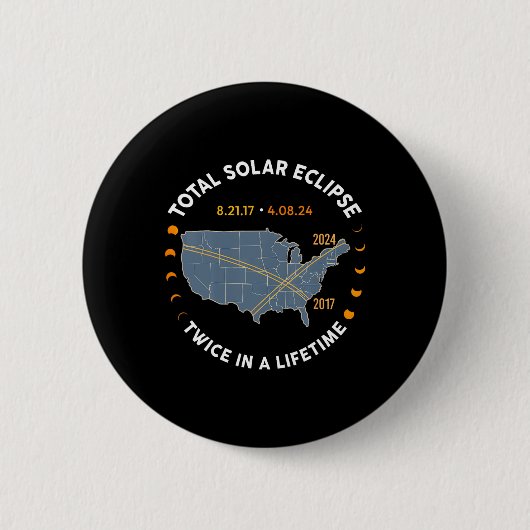 2017太陽の年のEclipse 2024の合計 缶バッジ (正面)