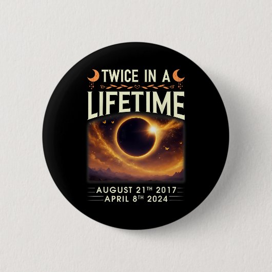 2017太陽の年のEclipse 2024の合計 缶バッジ (正面)