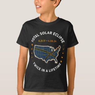 2017太陽の年のEclipse 2024の合計 Tシャツ