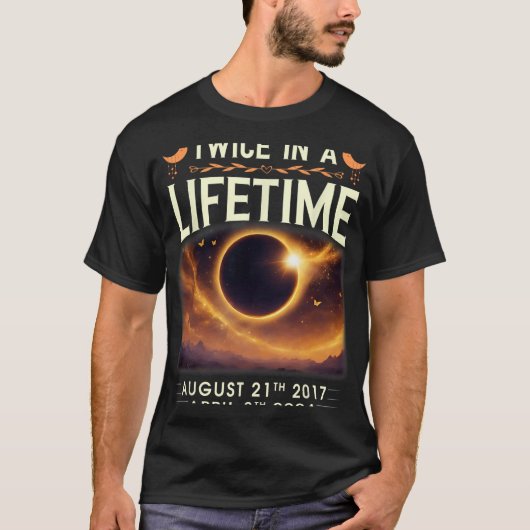 2017太陽の年のEclipse 2024の合計 Tシャツ (正面)
