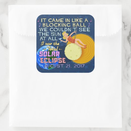 2017太陽の年ア威厳があるメリカの皆既食おもしろい21 スクエアシール (バッグ)