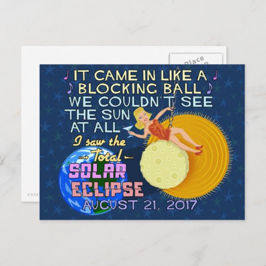 2017太陽の年ア威厳があるメリカの皆既食おもしろい21 ポストカード (正面/裏面)