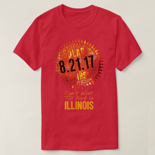 2017太陽の年イリノイ威厳がある州天文学者テ Tシャツ (デザイン正面)