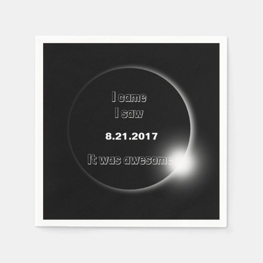 2017太陽の年Eclipse来、見た、見た素晴らし スタンダードカクテルナプキン (正面)