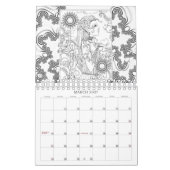 2017妖精の着色カレンダー大人の着色 カレンダー (3月 2027)