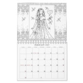 2017妖精の着色カレンダー大人の着色 カレンダー (2月 2027)