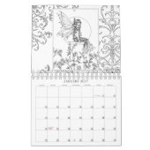 2017妖精の着色カレンダー大人の着色 カレンダー (1月 2027)