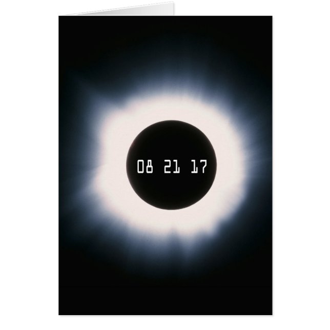 2017威厳がある年黒白太陽の皆既食 (正面)
