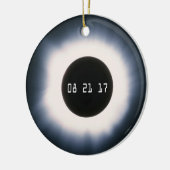 2017威厳がある年黒白太陽の皆既食 セラミックオーナメント (左)