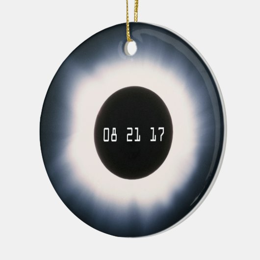 2017威厳がある年黒白太陽の皆既食 セラミックオーナメント (左)